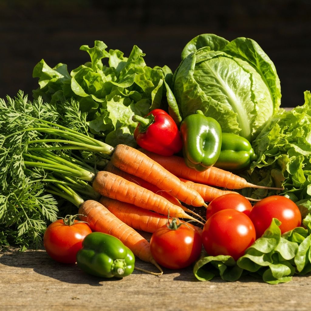 Разноцветные овощи